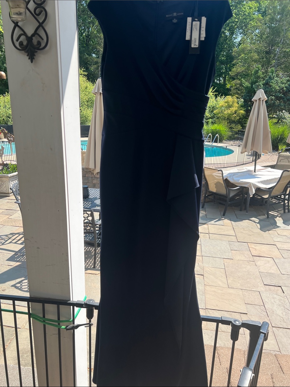 Adam Navy V-Neck Sleeveless Dress